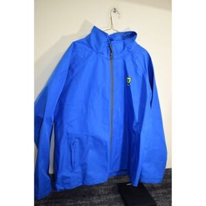 TideWe Waterproof Insulated Rain Jacket Hooded Shell Windproof Blue MENS L